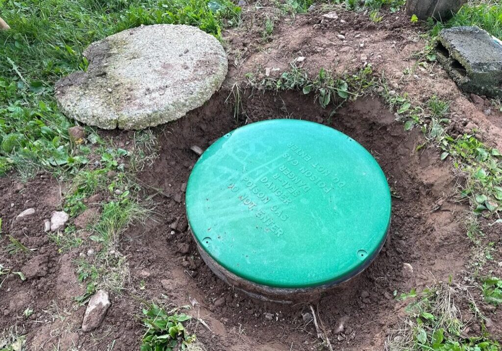 brenlin seal-r septic cover in residential setting in the ground